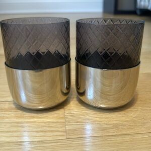Set of two candle holders